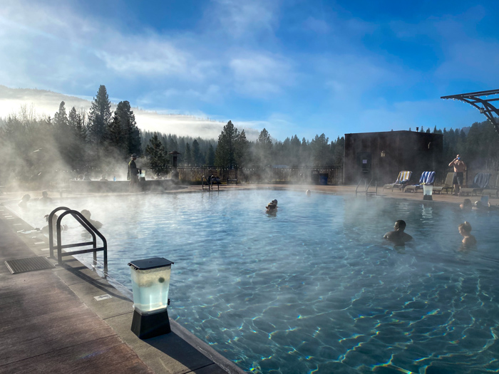 The Springs Idaho Hot Springs Resort with a mountain view copy