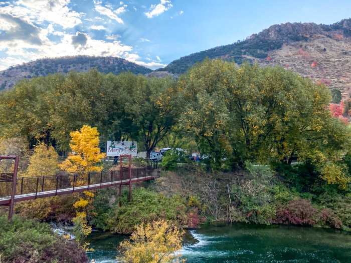 Lava Hot Springs River and camping