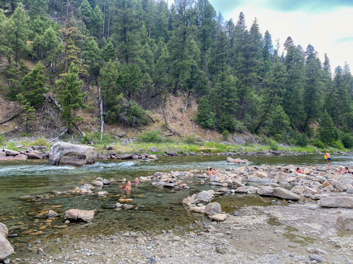 Natural hot springs near Stanley Idaho